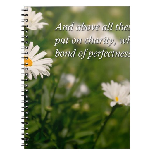 Inspirational - Daisy - Kolossians 3-14 Notizblock (Vorderseite)