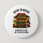 Inspirational Dream Like Martin Black Heroes Books Button (Vorderseite)