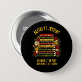 Inspirational Dream Like Martin Black Heroes Books Button (Vorne & Hinten)