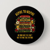 Inspirational Dream Like Martin Black Heroes Books Button (Vorderseite)