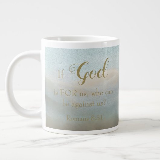 Inspirational Encouraging Christian Faith Quote Jumbo-Tasse (Links)