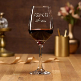 Inspirational Faith Bible Verse Etched Wine Glass Weinglas