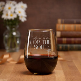 Inspirational Faith Quote Cross Etched Glassware Stielloses Weinglas