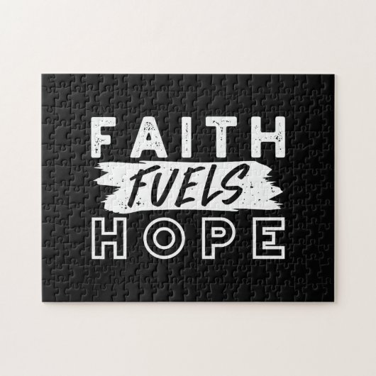 Inspirational Faith Quote – Faith Fuels Hope Puzzle (Horizontal)
