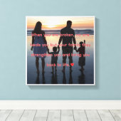 Inspirational Family Quote Canvas Leinwanddruck (Insitu (Holzboden))