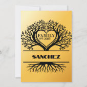 Inspirational family quotes on a tree with roots einladung (Rückseite)