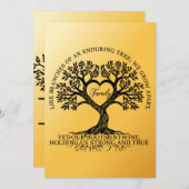 Inspirational family quotes on a tree with roots einladung (Vorne/Hinten)