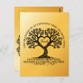 Inspirational family quotes on a tree with roots postkarte (Vorne/Hinten)