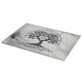Inspirational Family Tree of Life Glass Schneidebrett (Ecke)