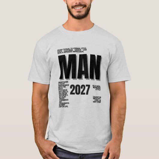 Inspirational Fashion Statement Typography Art T-Shirt (Vorderseite)