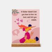 Inspirational Fathers Day Quote Acrylschild (Vorderseite)