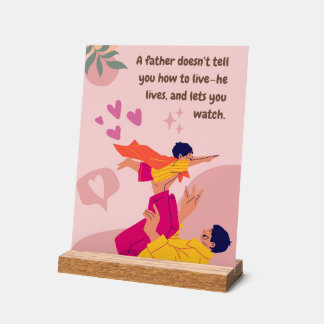 Inspirational Fathers Day Quote Acrylschild