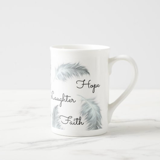 Inspirational Feder-Knochen-China-Tasse Porzellantasse (Rechts)