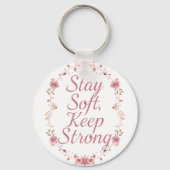 Inspirational Feminine Strength Quote Schlüsselanhänger (Rückseite)