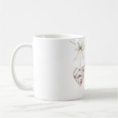 Inspirational Floral Love Hope Joy Heart Bow Kaffeetasse (Links)