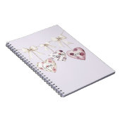 Inspirational Floral Love Hope Joy Hearts Bow Notizblock (Rechte Seite)