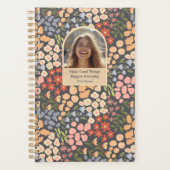 Inspirational Floral Photo Weekly Monthly Planner Planer (Vorderseite)