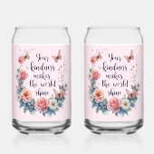 Inspirational Floral Quote with Butterflies Dosenglas (Vorderseite)