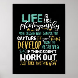 Inspirational Fotogray Life Quote Fotograf Poster