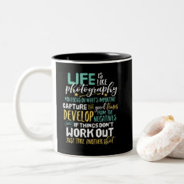 Inspirational Fotogray Life Quote Fotograf Zweifarbige Tasse