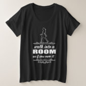 Inspirational Frau plus Größen-T - Shirt (Design vorne)