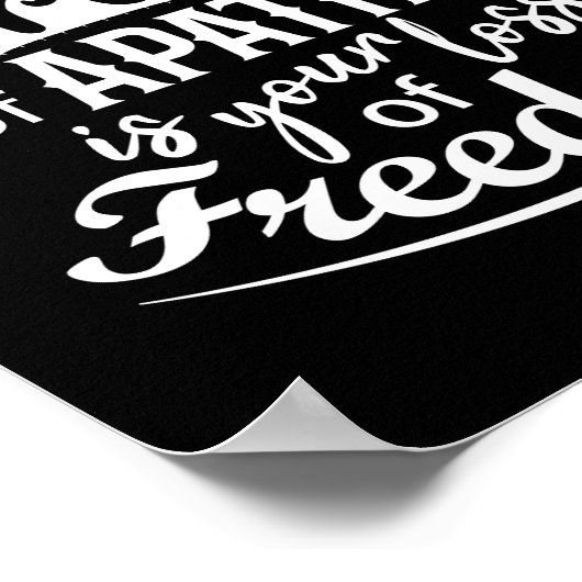 Inspirational Freedom quote Poster (Ecke)