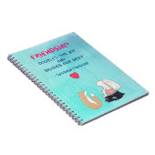 Inspirational Freundschafts-Zitat-Tier-Skizze Notizblock (Rechte Seite)