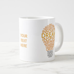 Inspirational Glühlampegewohnheits-Tassen Jumbo-Tasse