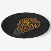 Inspirational Glühlampepapier-Teller Pappteller (Schrägansicht)