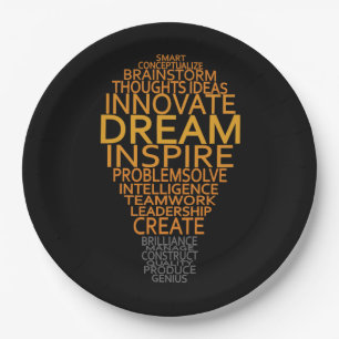 Inspirational Glühlampepapier-Teller Pappteller