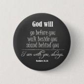 Inspirational God Will Quote with Bible Verse Button (Vorderseite)