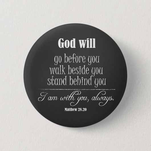 Inspirational God Will Quote with Bible Verse Button (Vorderseite)