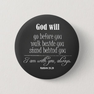 Inspirational God Will Quote with Bible Verse Button