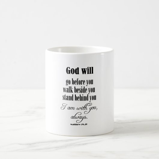 Inspirational God Will Quote with Bible Verse Kaffeetasse (Mittel)