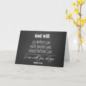Inspirational God Will Quote with Bible Verse Karte (Gelbe Blume)