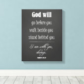 Inspirational God Will Quote with Bible Verse Leinwanddruck (Insitu (Holzboden))