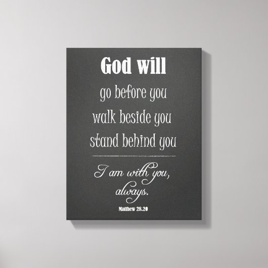 Inspirational God Will Quote with Bible Verse Leinwanddruck (Vorderseite)