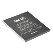 Inspirational God Will Quote with Bible Verse Notizblock (angewinkelt)