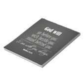 Inspirational God Will Quote with Bible Verse Notizblock (Rotiert)