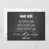 Inspirational God Will Quote with Bible Verse Postkarte (Vorne/Hinten)