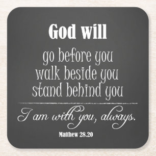 Inspirational God Will Quote with Bible Verse Rechteckiger Pappuntersetzer