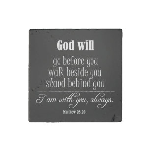Inspirational God Will Quote with Bible Verse Stein-Magnet