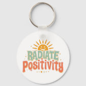 Inspirational Good Vibes and Happiness Schlüsselanhänger (Vorderseite)