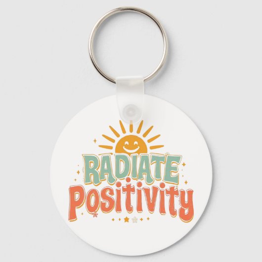 Inspirational Good Vibes and Happiness Schlüsselanhänger (Rückseite)