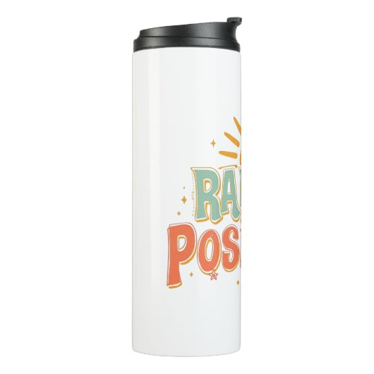 Inspirational Good Vibes and Happiness Thermosbecher (Nach links gedreht)