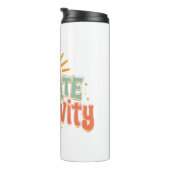 Inspirational Good Vibes and Happiness Thermosbecher (Nach rechts gedreht)