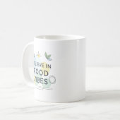 Inspirational Good Vibes Only Motivational Gift Kaffeetasse (Vorderseite Links)