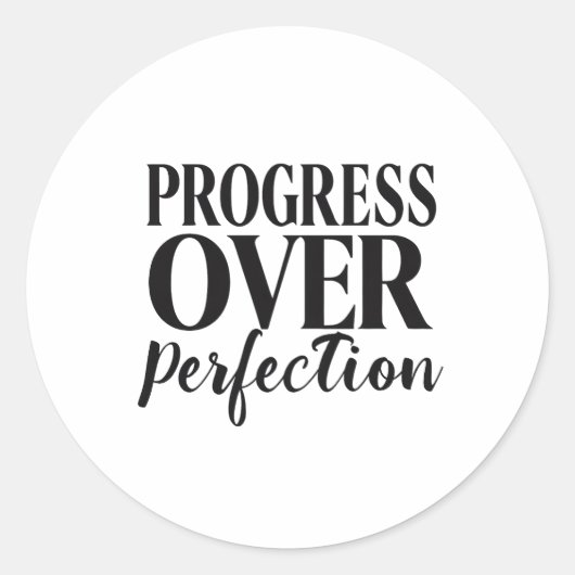 Inspirational Growth Mindset Typography Runder Aufkleber (Vorderseite)