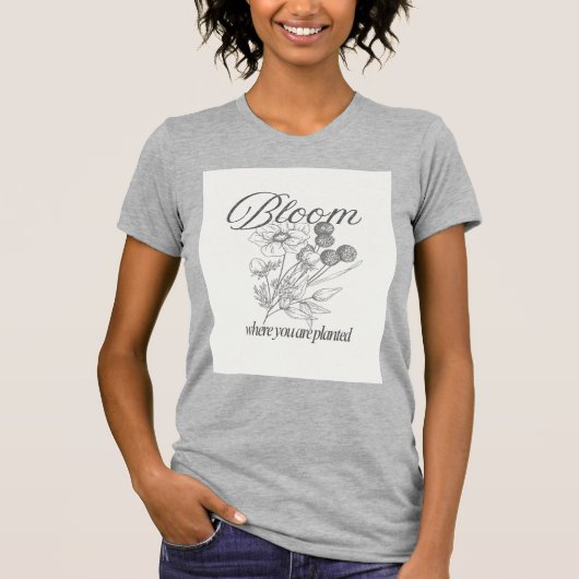 Inspirational Growth Quote Tee (Vorderseite)