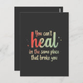 Inspirational Healing Change Quote Graphic Postkarte (Vorne/Hinten)
